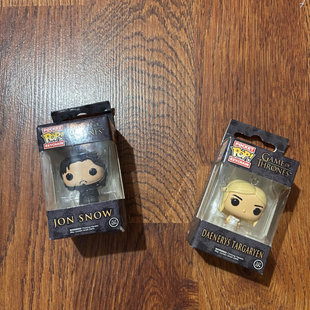 Funko Pop Keychain Set - Jon Snow and Daenerys Targaryen